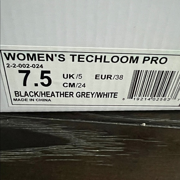 Knit APL Women’s techloom pro 7.5 black heather grey white workout sneakers gym - Picture 10 of 11